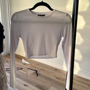 Zara Cropped along Sleeve T - Shirt